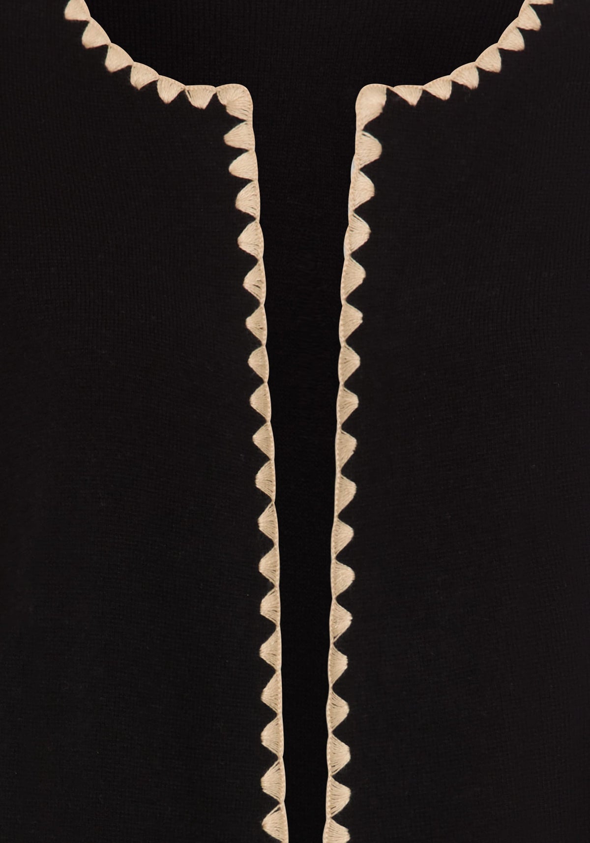 Cardigan long à garniture brodée