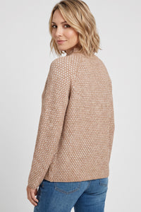 Pull à col montant en maille chenille