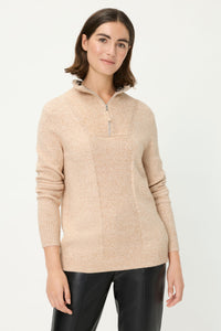 1/4 Zip Mock Neck Sweater