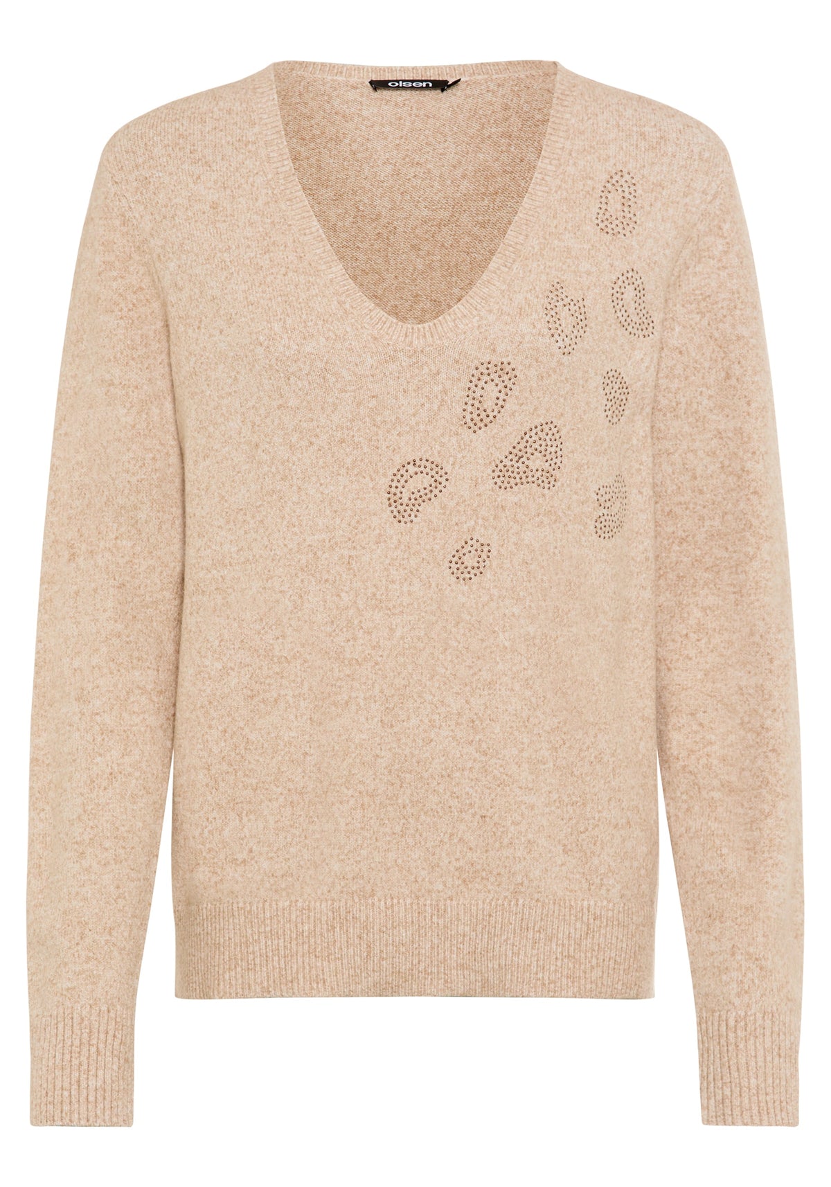 Pullover with Embellished Leo Accents