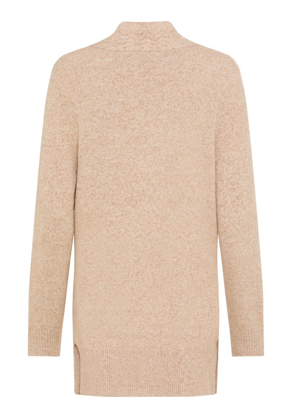 Cardigan long avec bordure en tricot torsadé