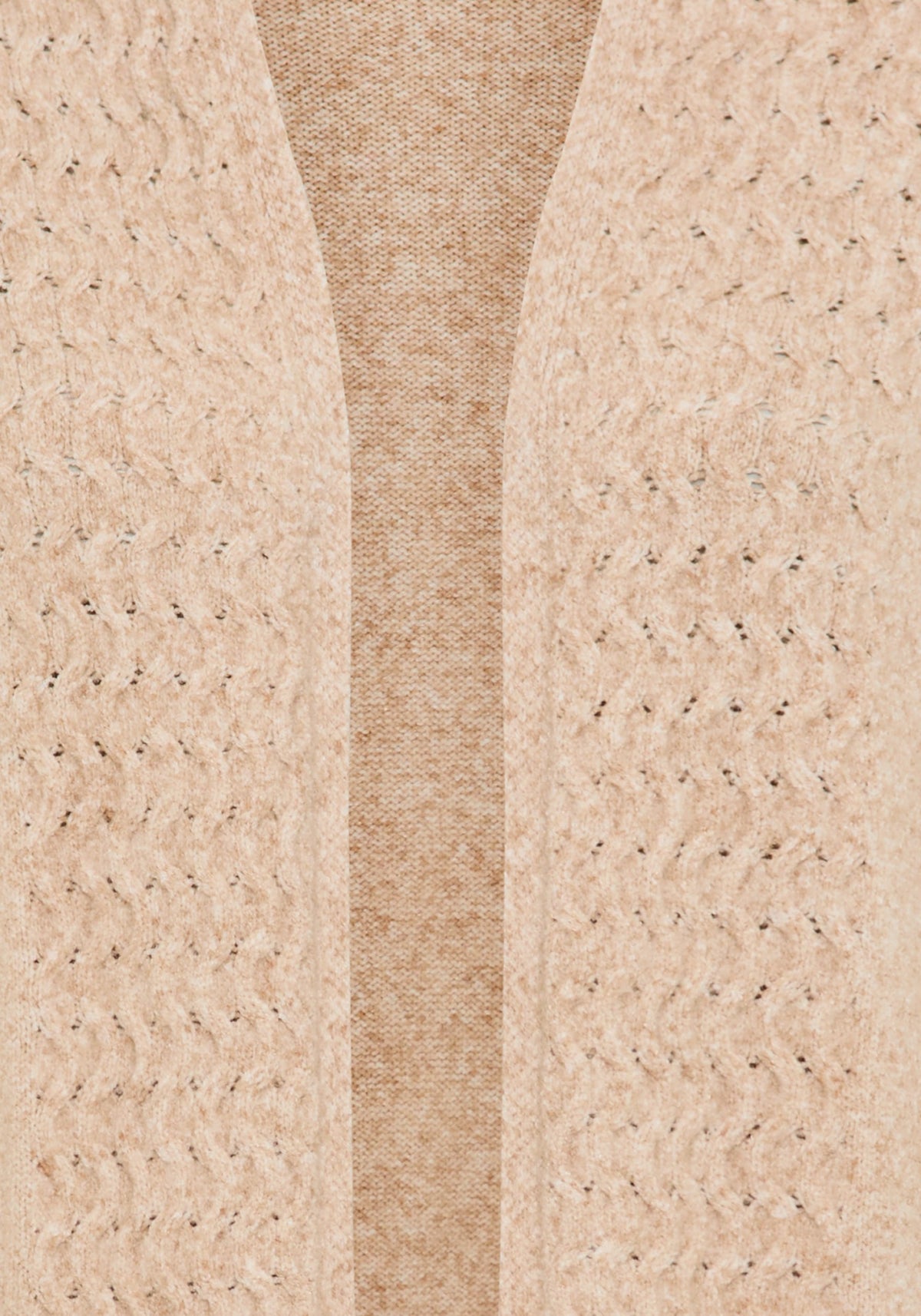 Cardigan long avec bordure en tricot torsadé