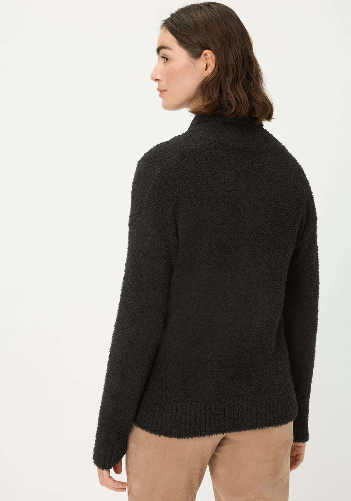Plush Shawl Neck Sweater