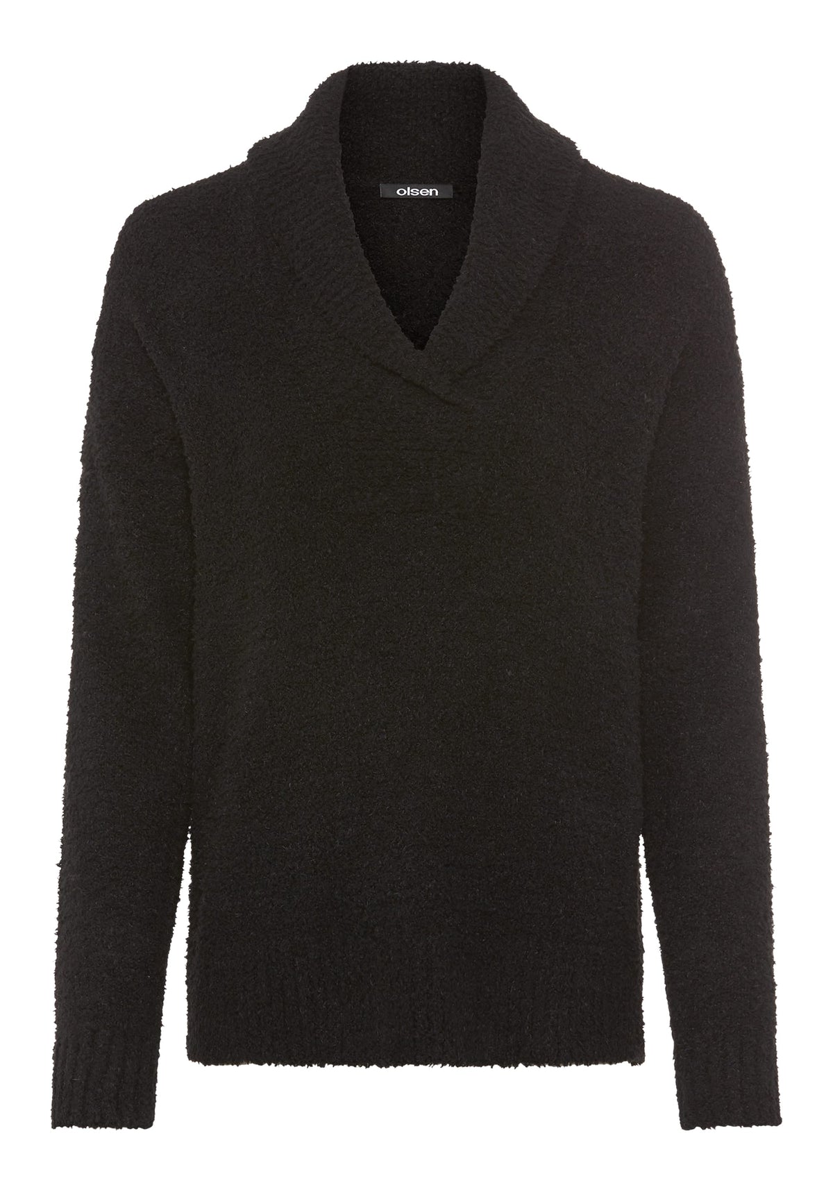 Plush Shawl Neck Sweater