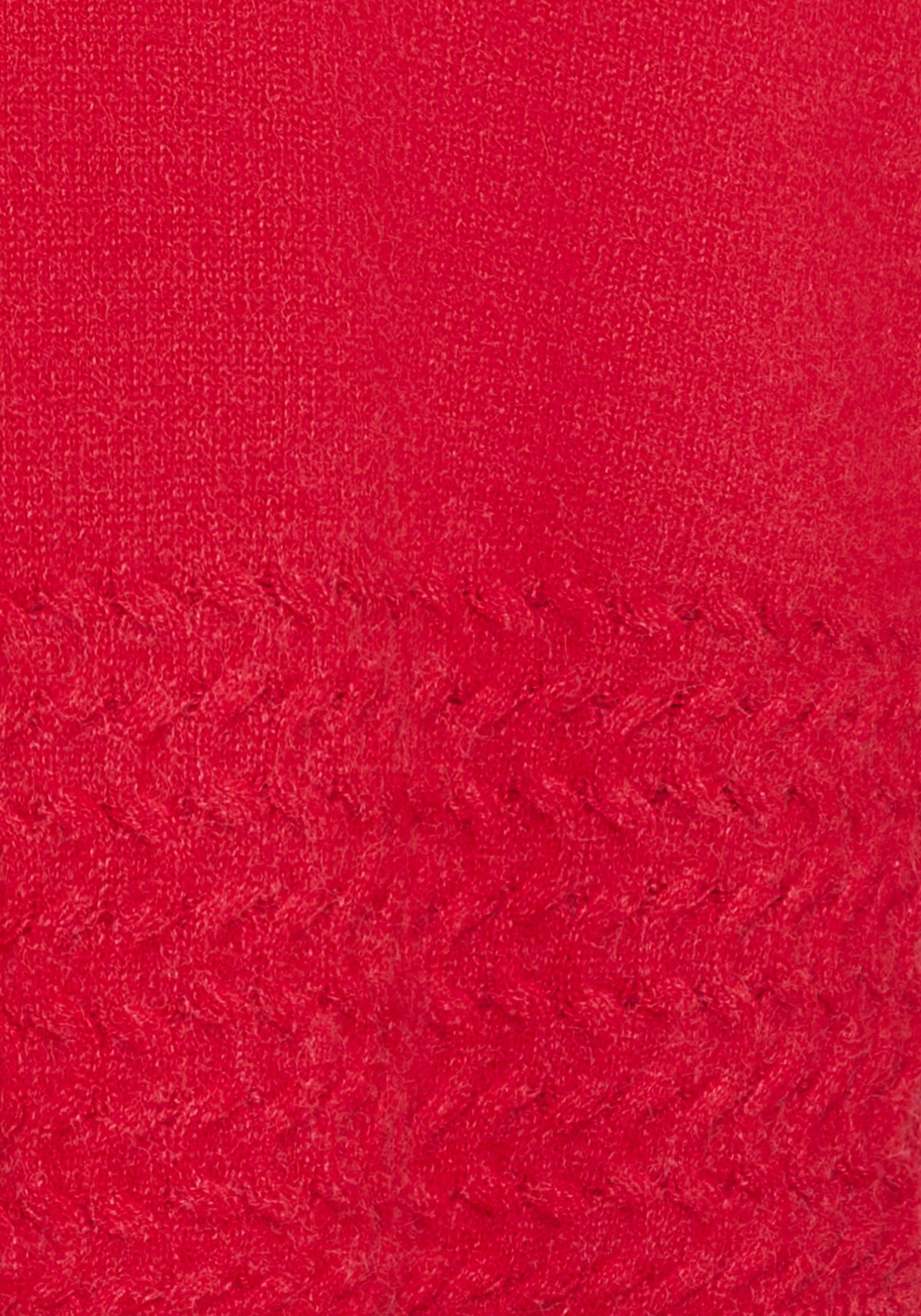 Pull à col cheminée avec bordures en tricot torsadé