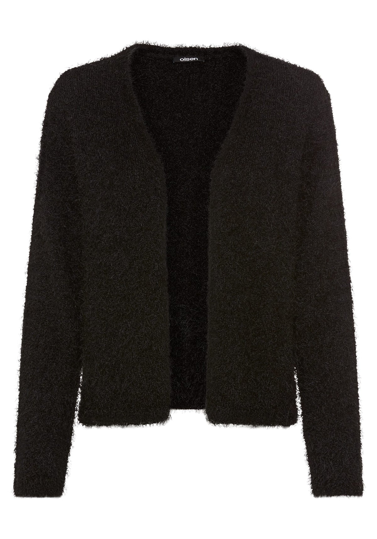 Cropped Feather Yarn Cardigan