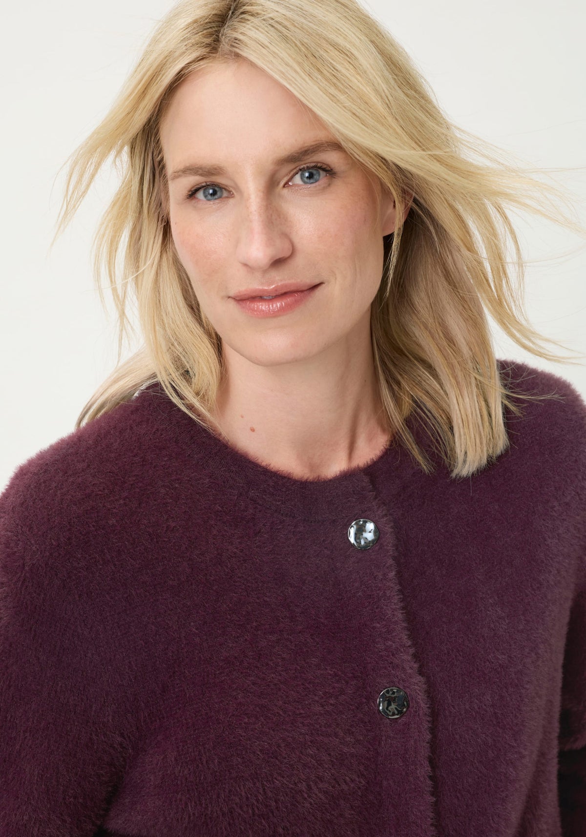 Eyelash Yarn Cardigan