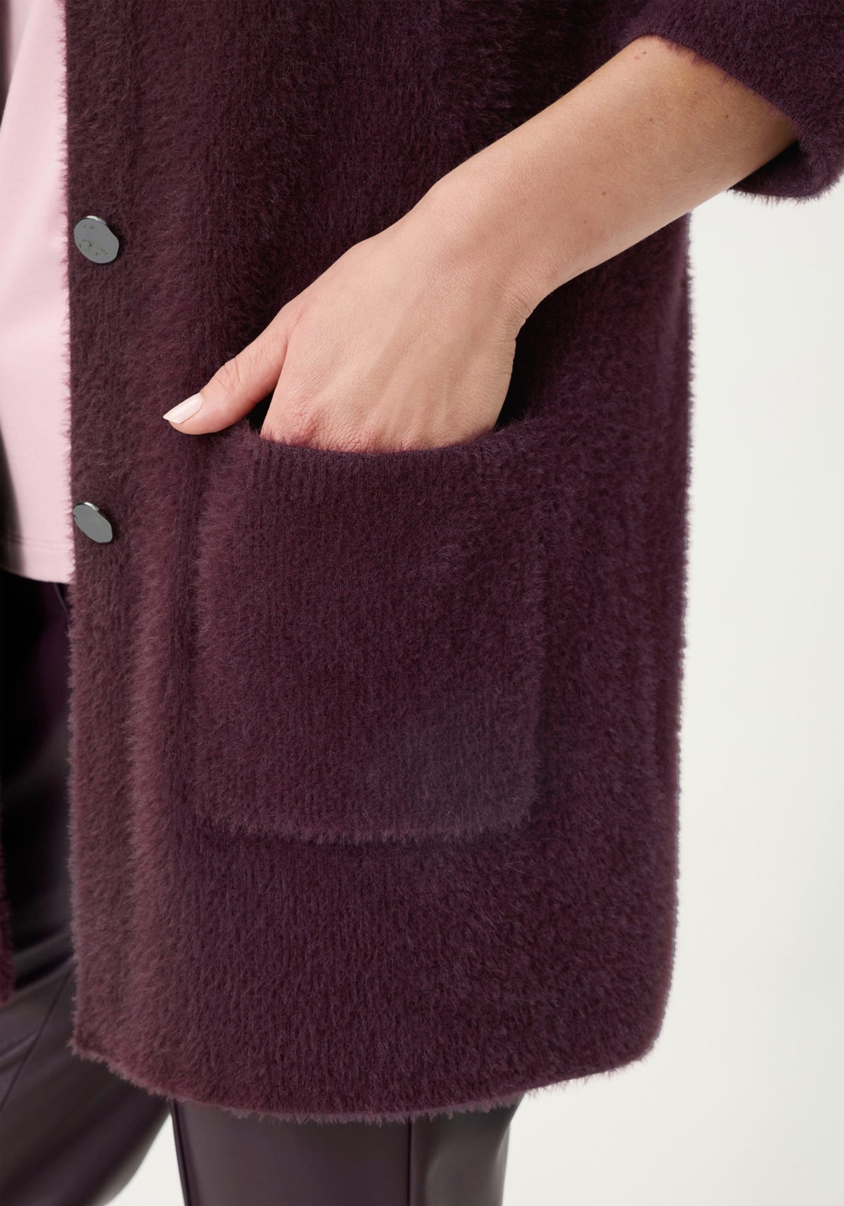 Eyelash Yarn Cardigan