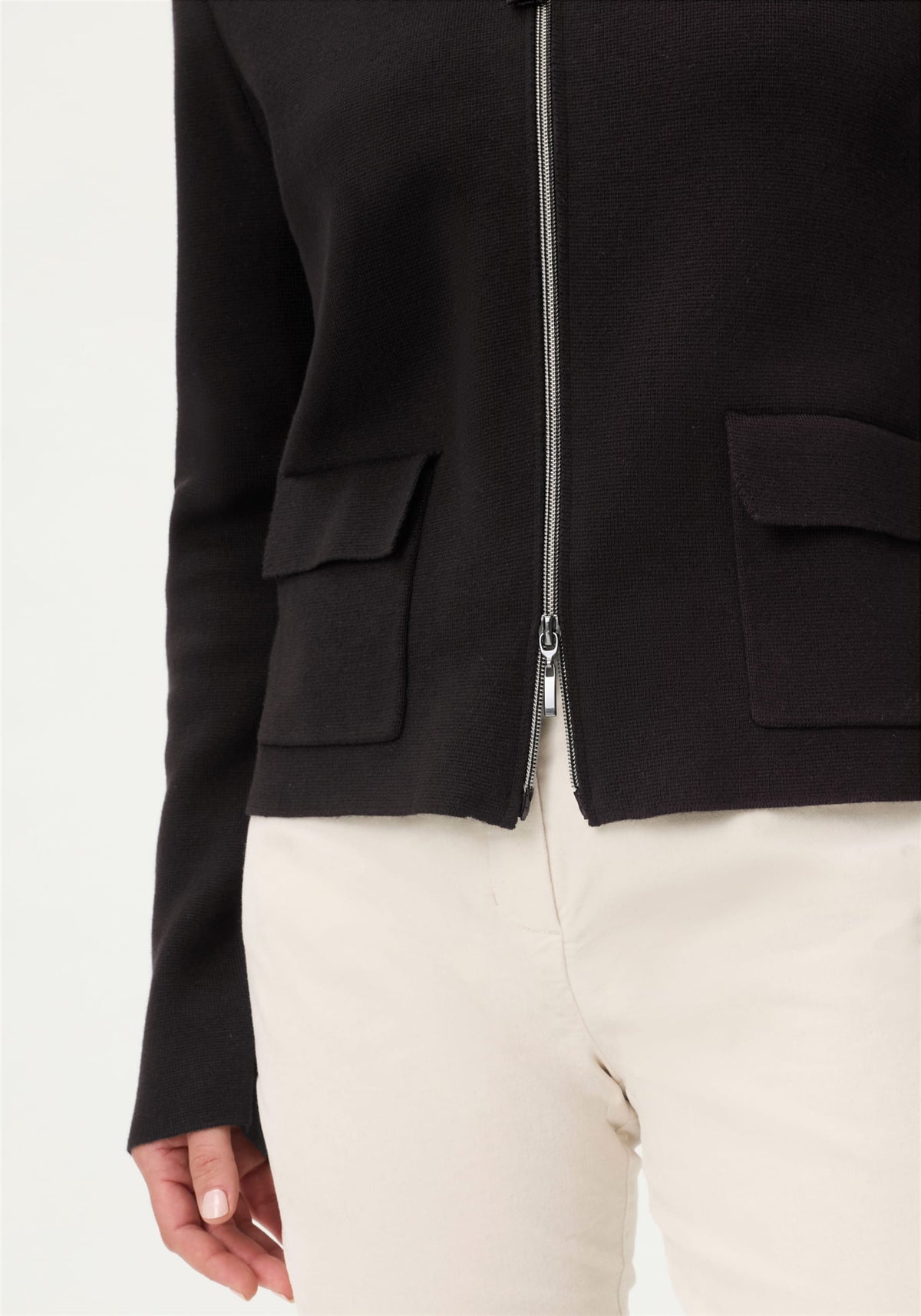 Collared Zip Front Cardigan