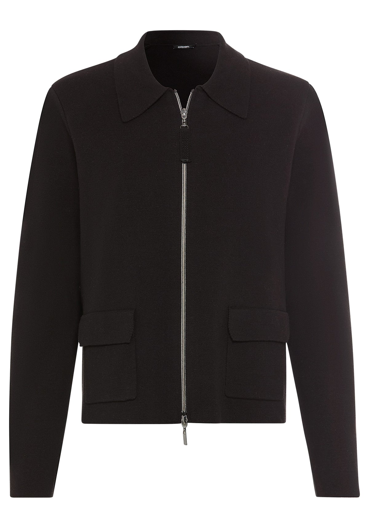 Collared Zip Front Cardigan