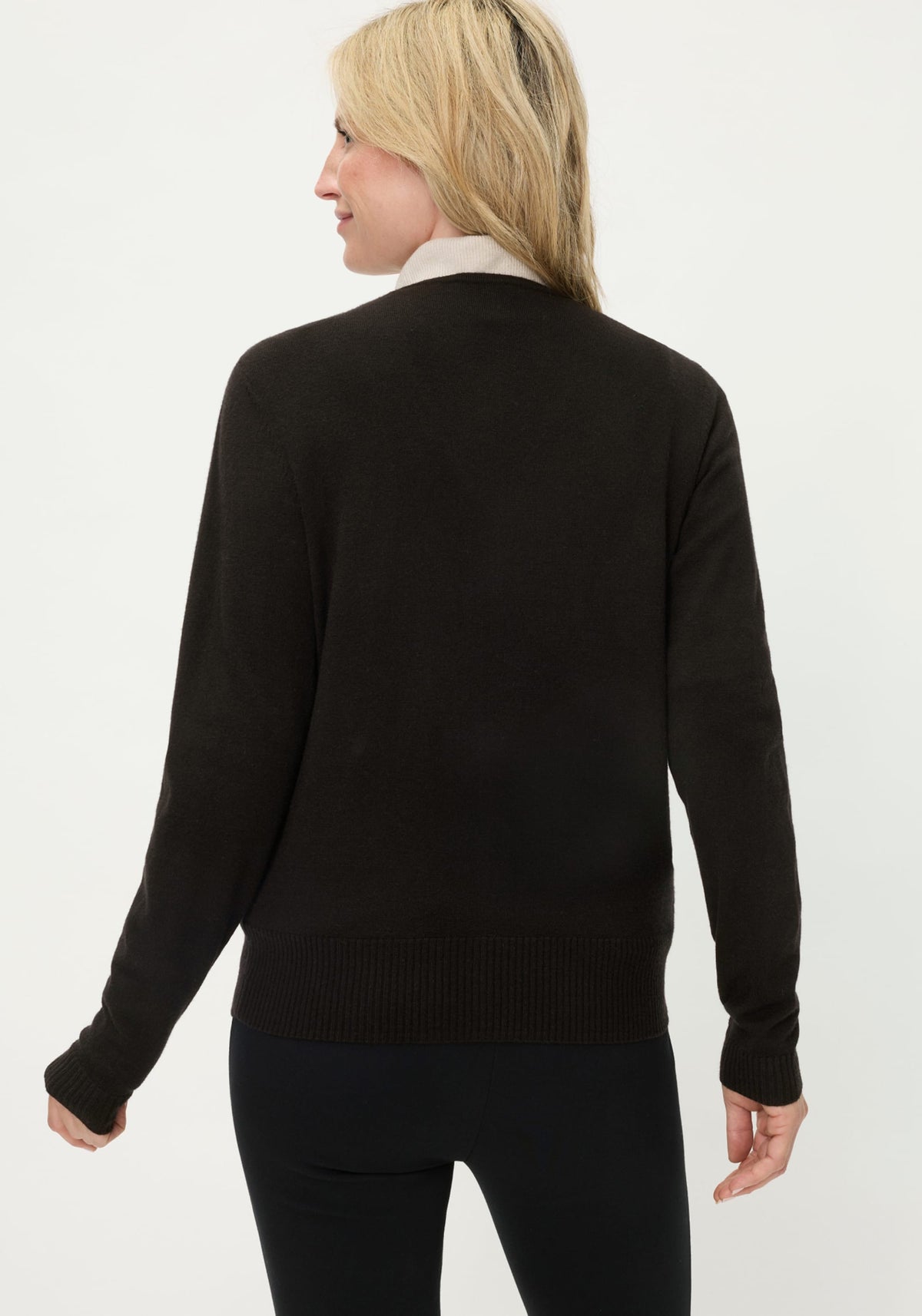 Rib Knit Cardigan with Sequin Detail