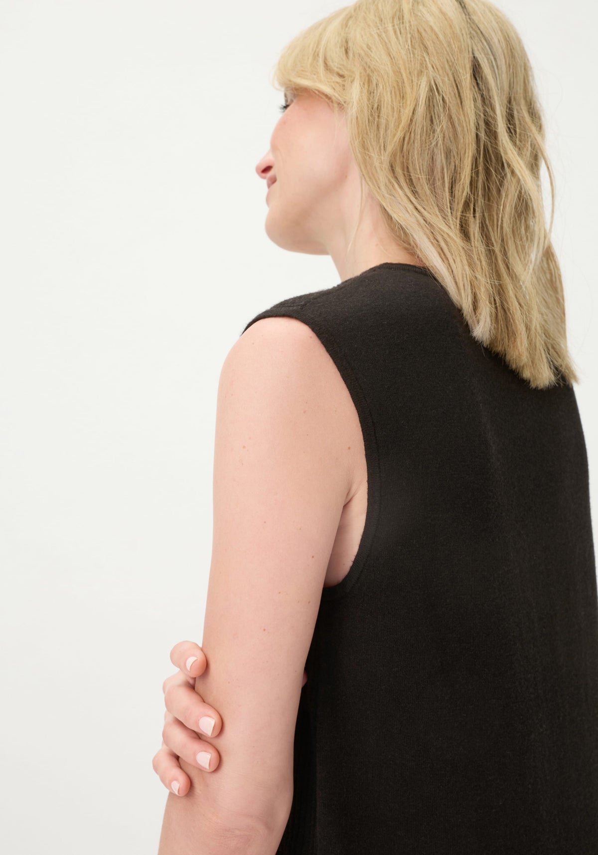 Coquille en tricot côtelé avec paillettes