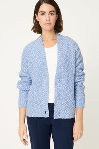 Cardigan en bouclette bicolore