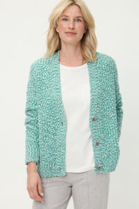 Two-Tone Boucle Cardigan
