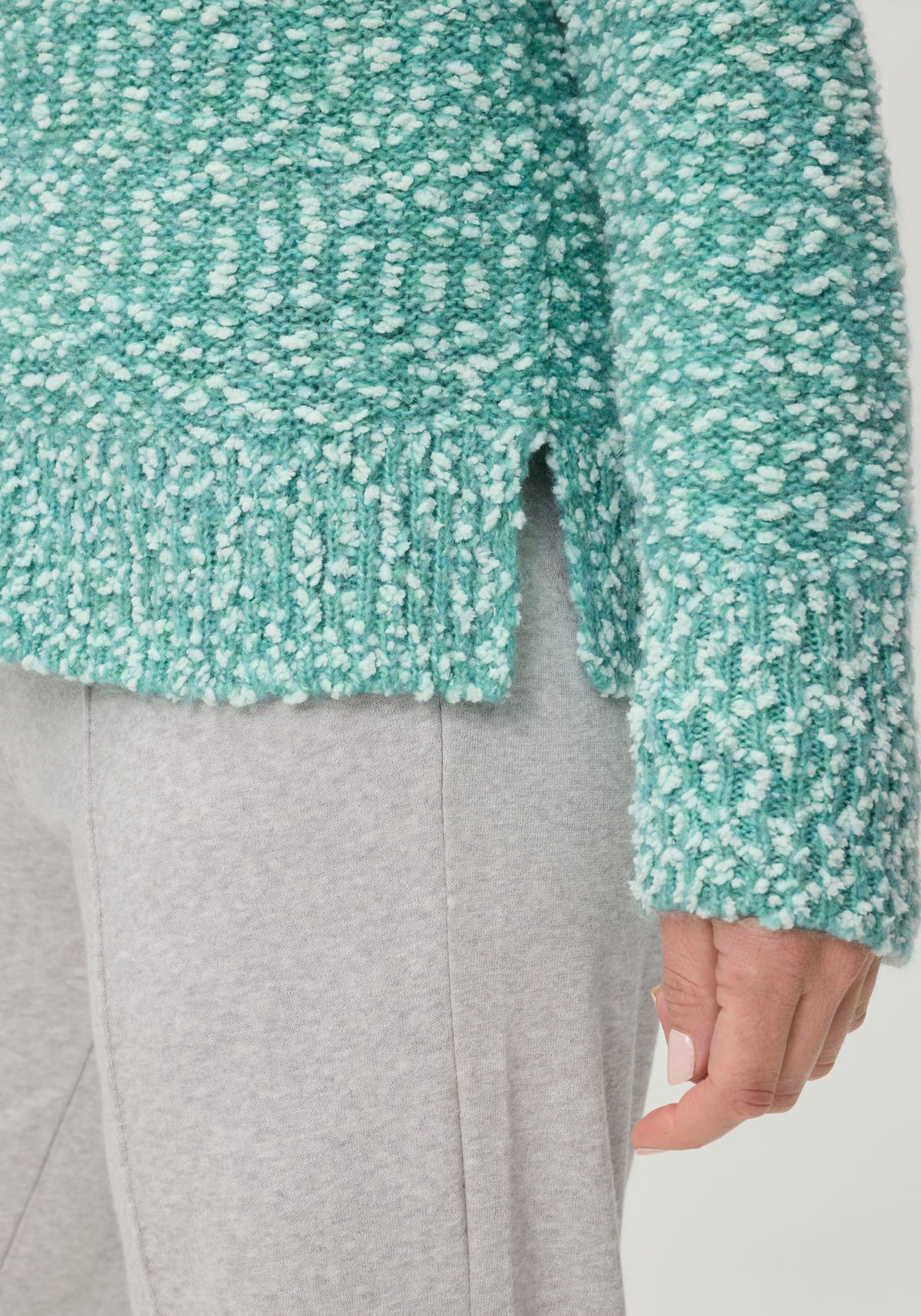 Two-Tone Boucle Cardigan