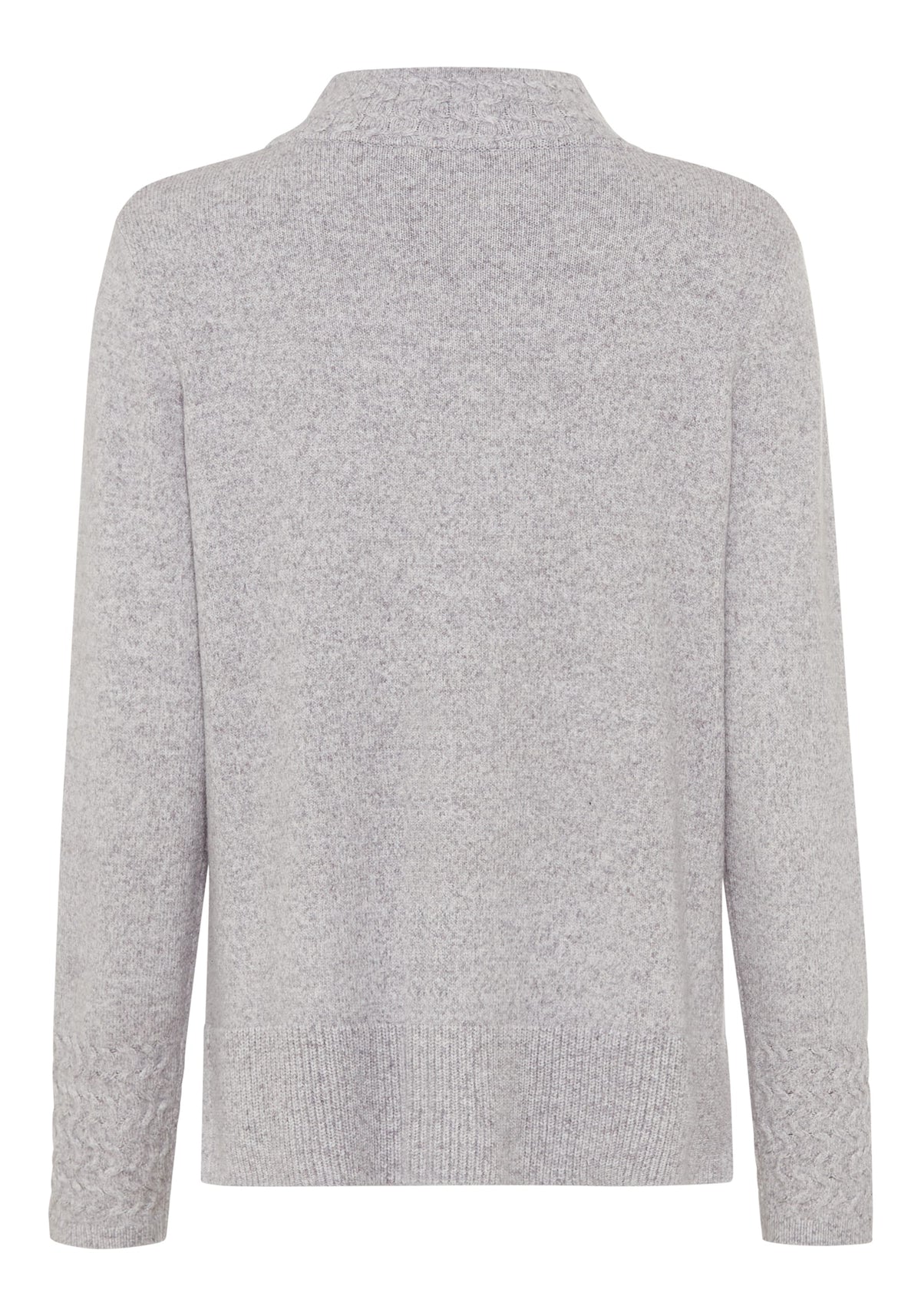 Melange Knit Mock Neck