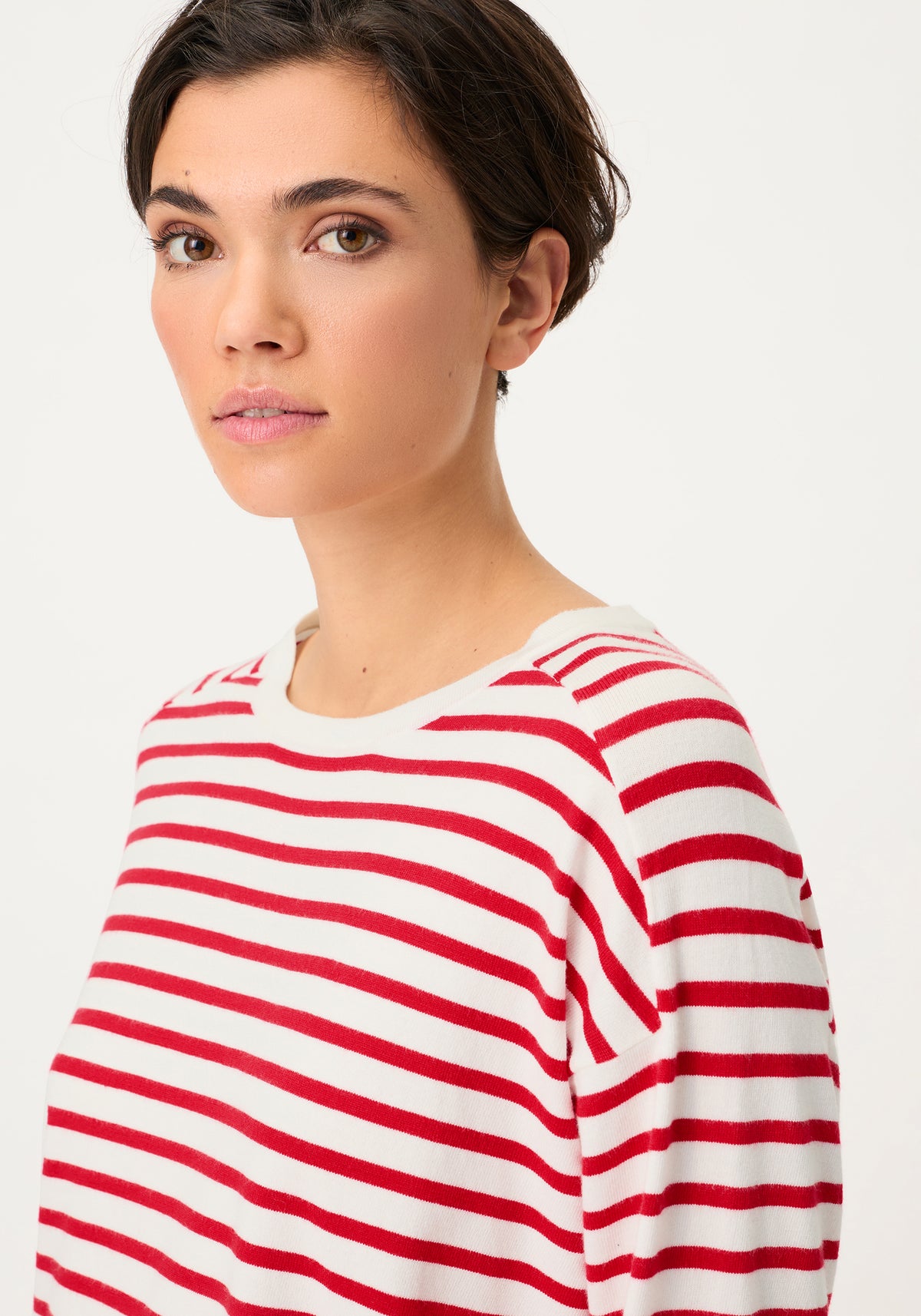 Pull en maille fine rayé