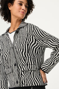 Modern Zebra Knit Cardigan