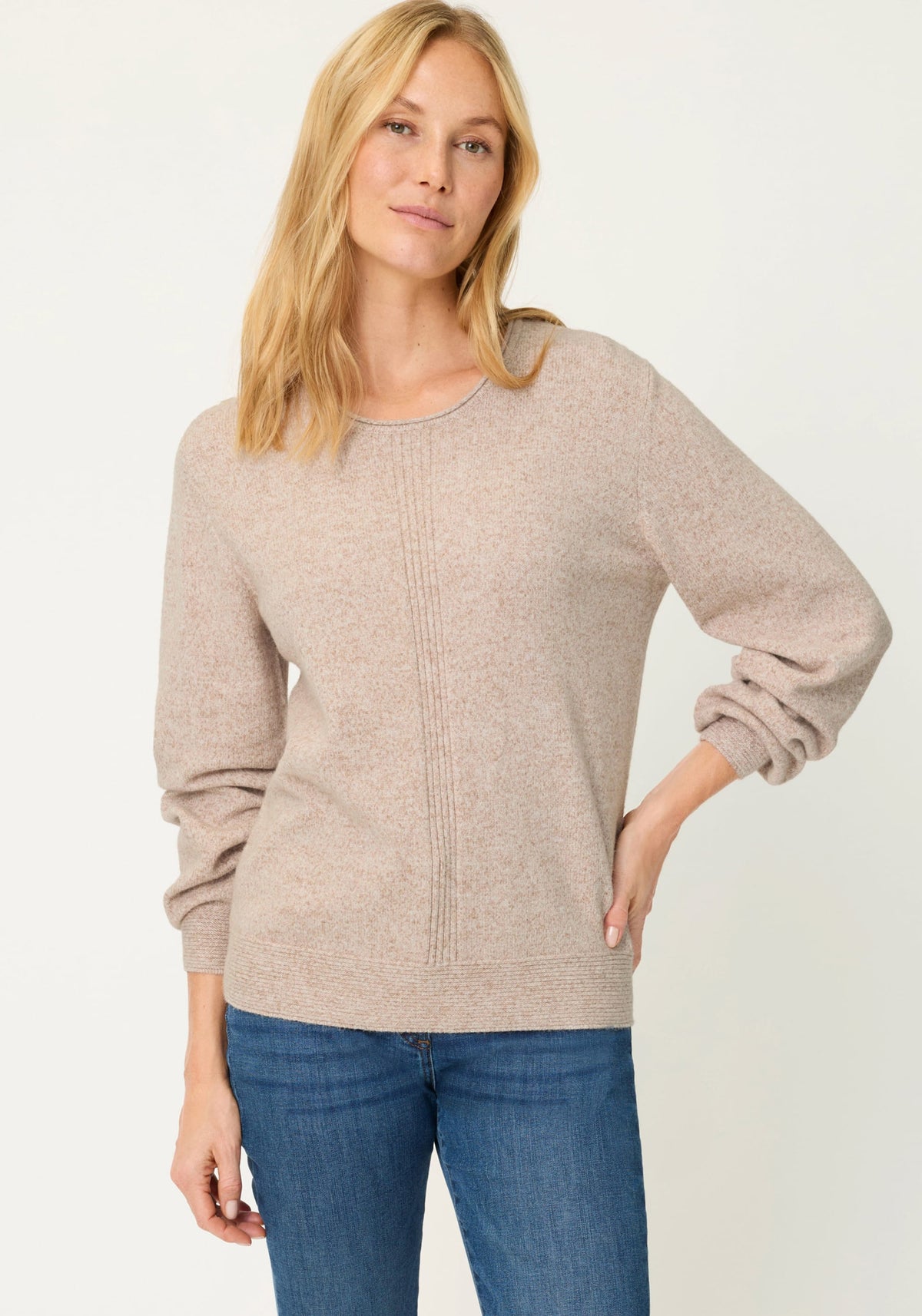 Pull en maille mélangée