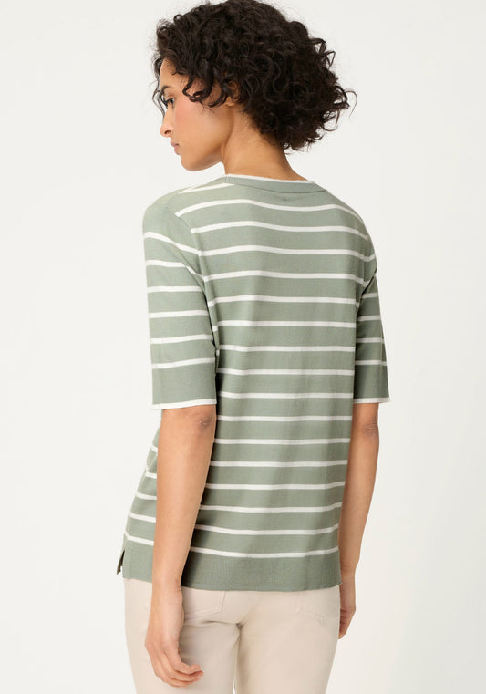 Pull rayé à manches courtes