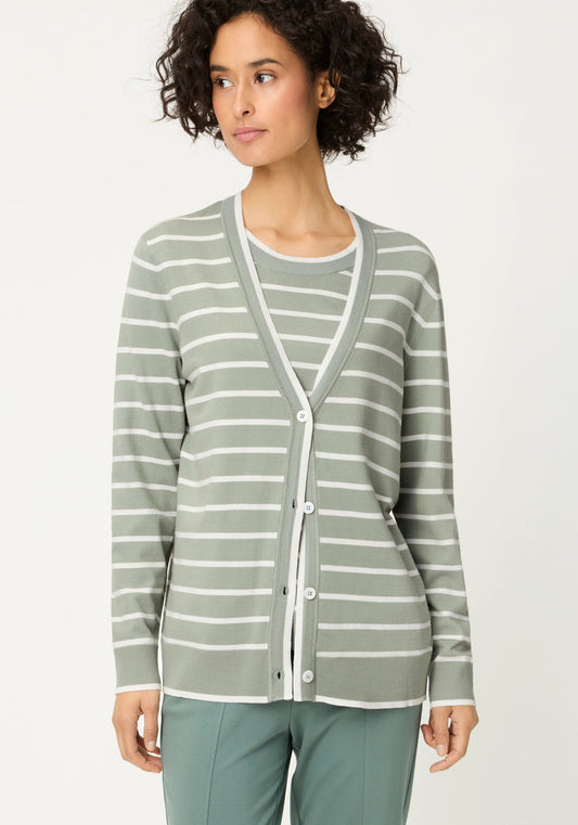 Cardigan rayé