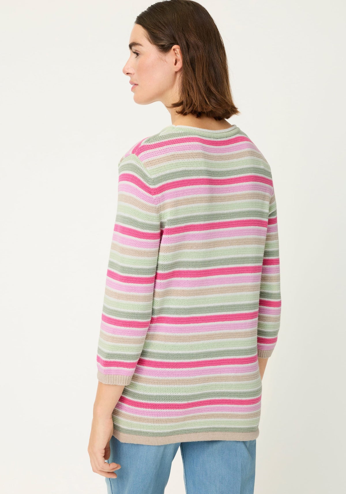 Pull rayé multicolore