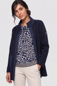 Sporty Mock Knit Cardigan