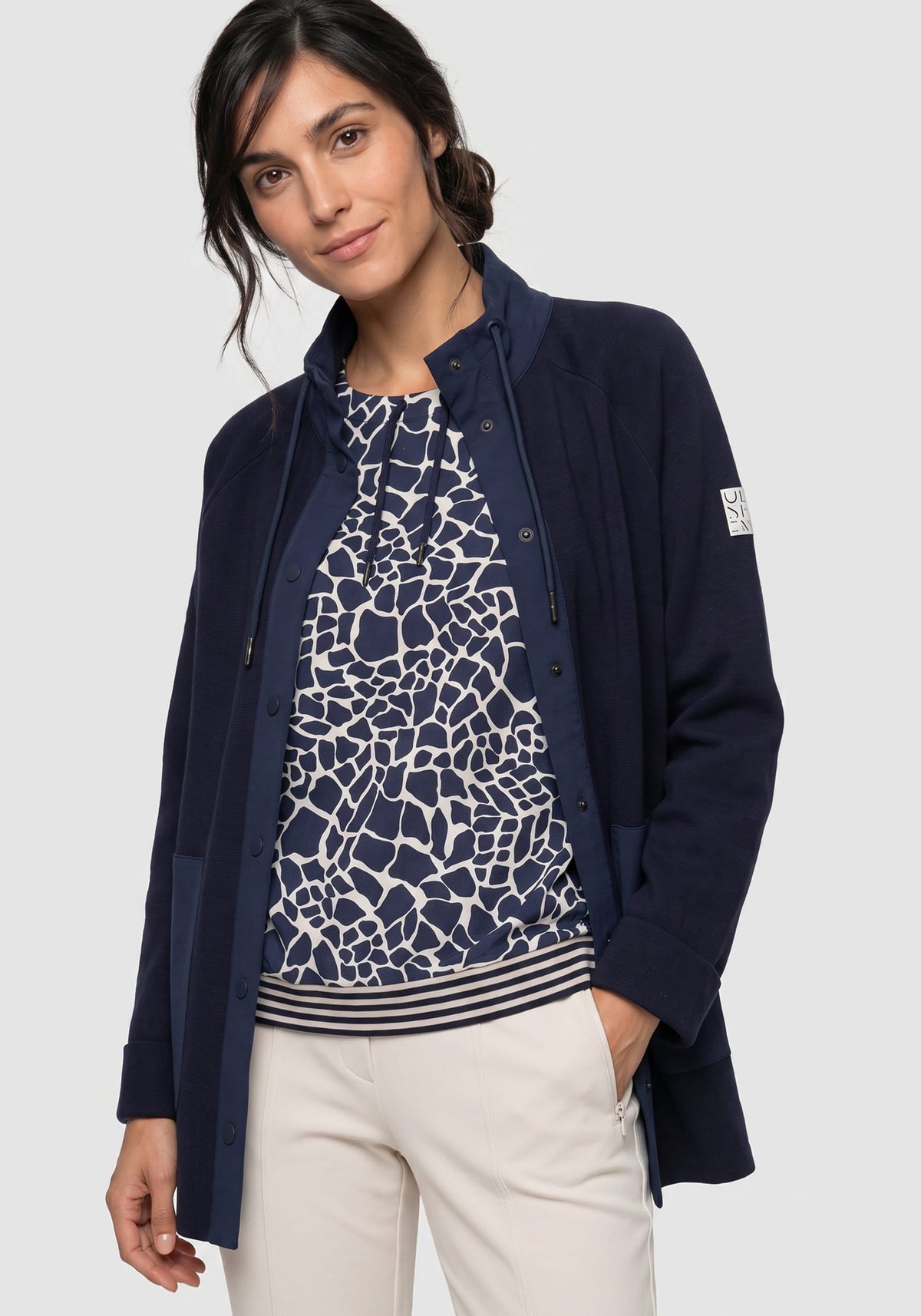 Cardigan sportif en maille factice
