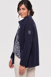 Sporty Mock Knit Cardigan