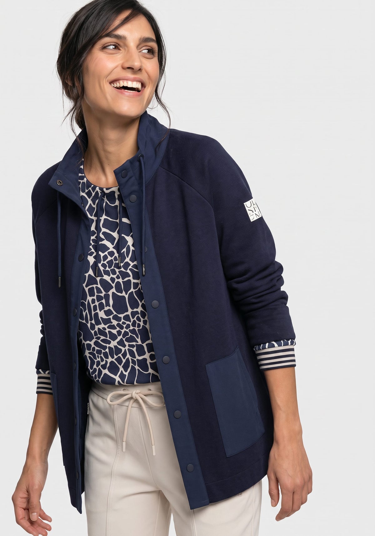 Cardigan sportif en maille factice