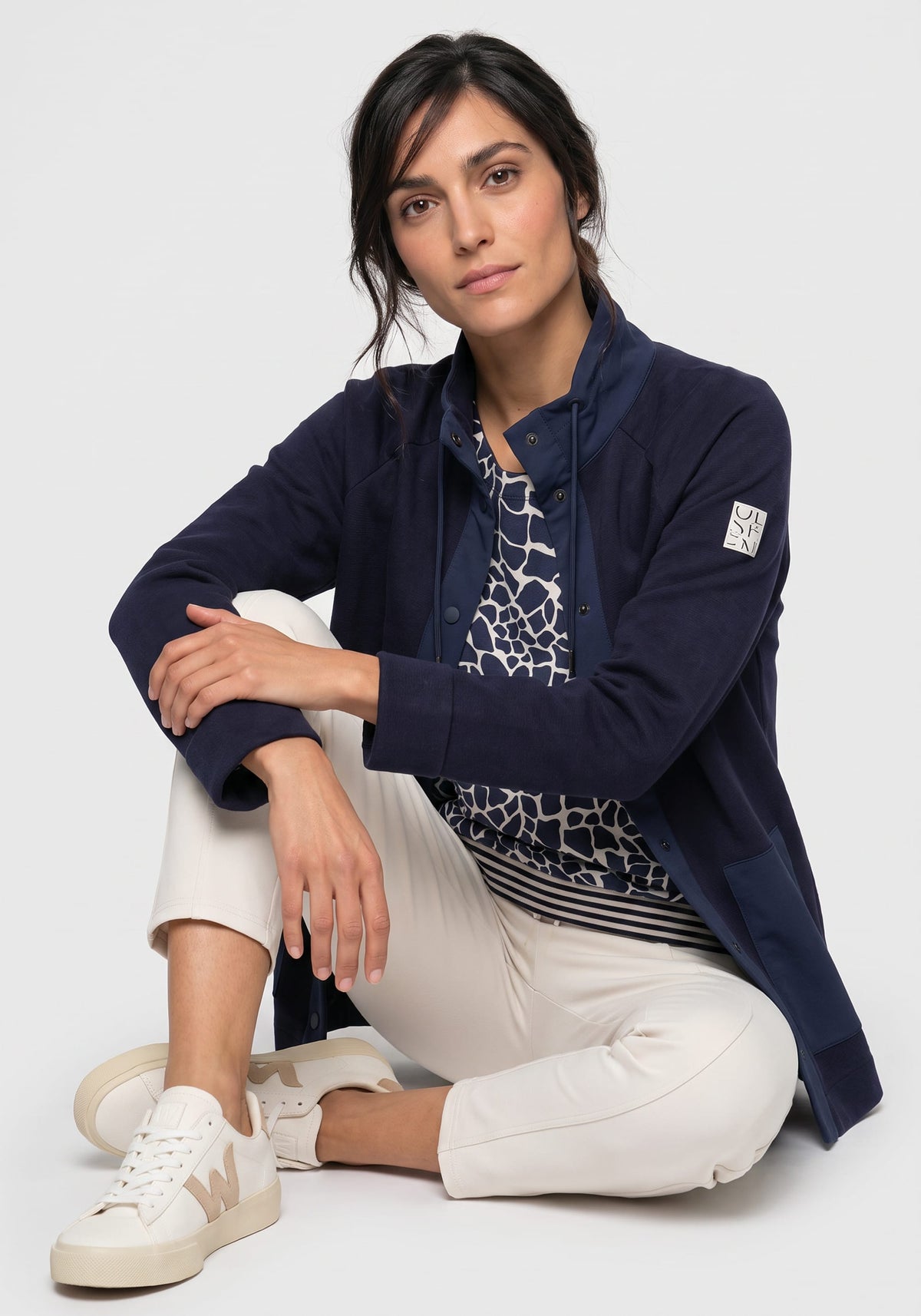 Cardigan sportif en maille factice