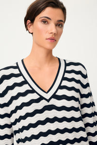 Wave Ajour Knit Sweater