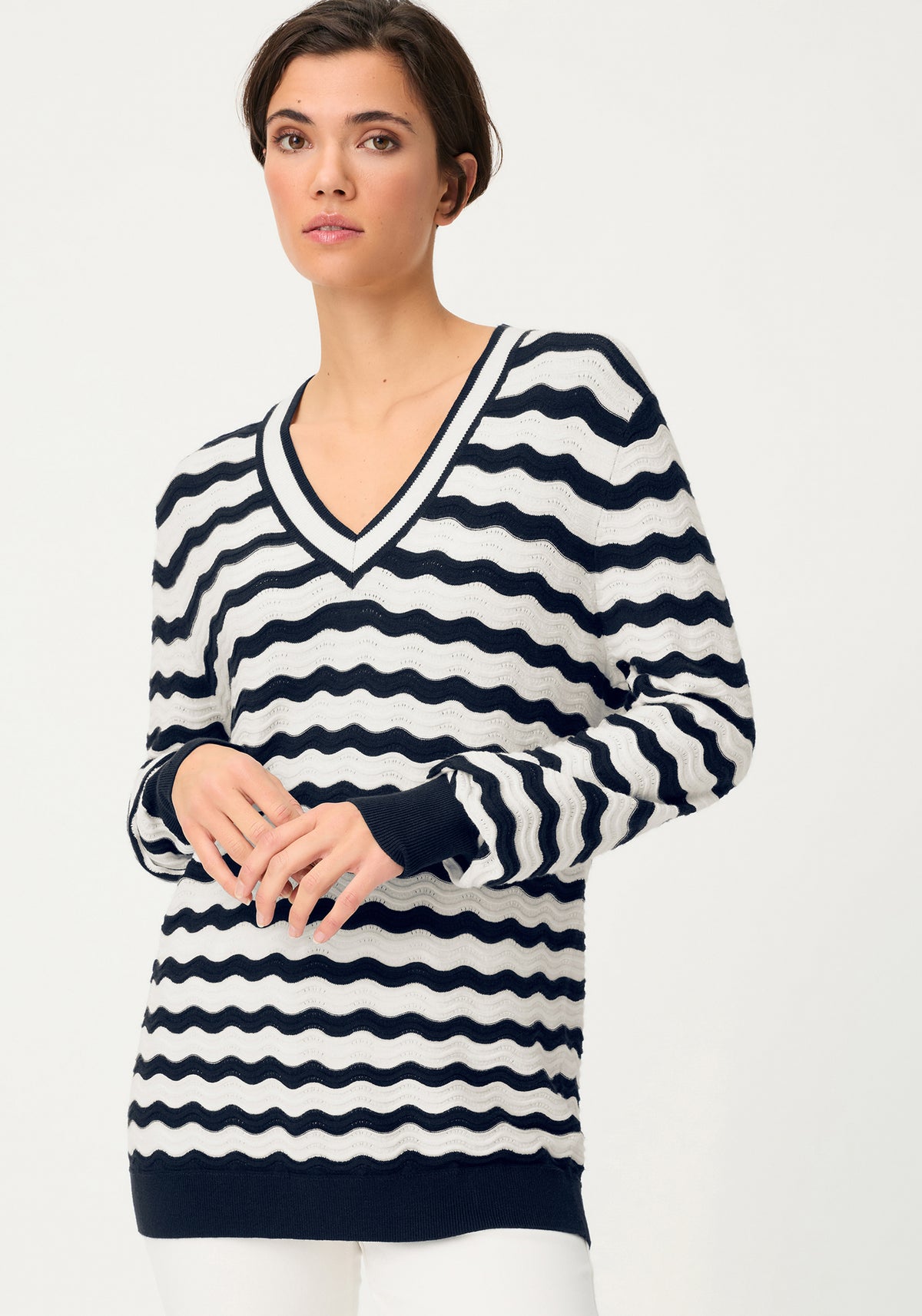 Pull en maille ajourée Wave