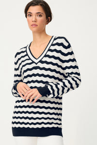 Split-Neck Polo Sweater