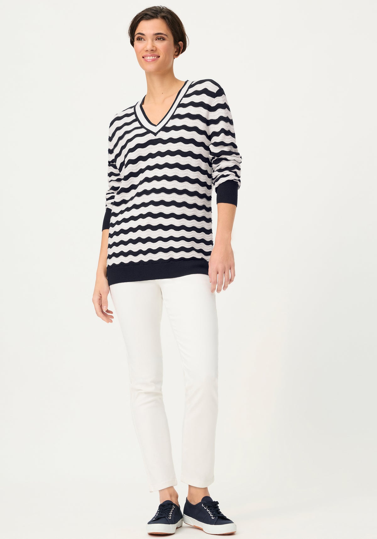 Pull en maille ajourée Wave