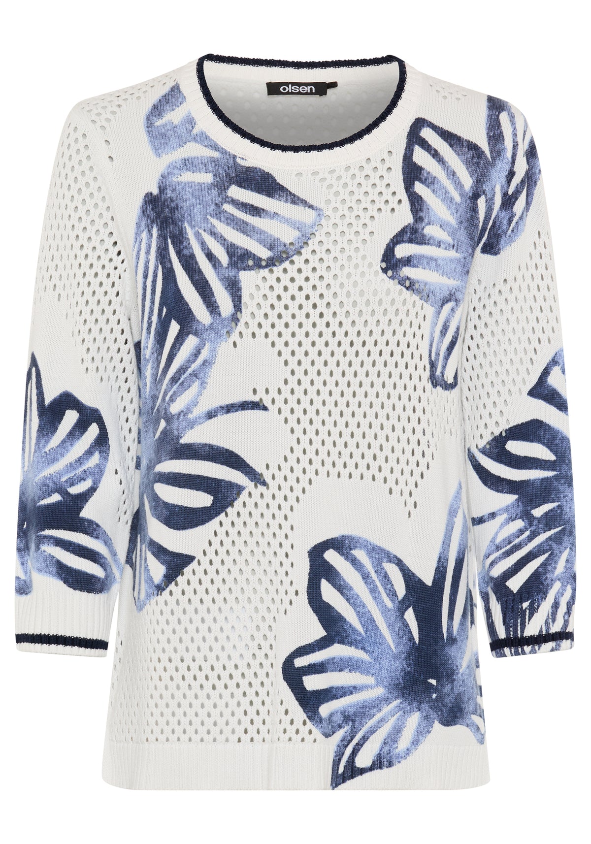 Floral Ajour Knit Sweater