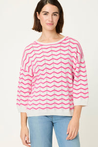 Pull en maille à motif chevron