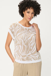 Ajour Knit Neo Zebra Sweater