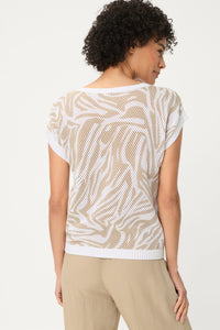 Ajour Knit Neo Zebra Sweater