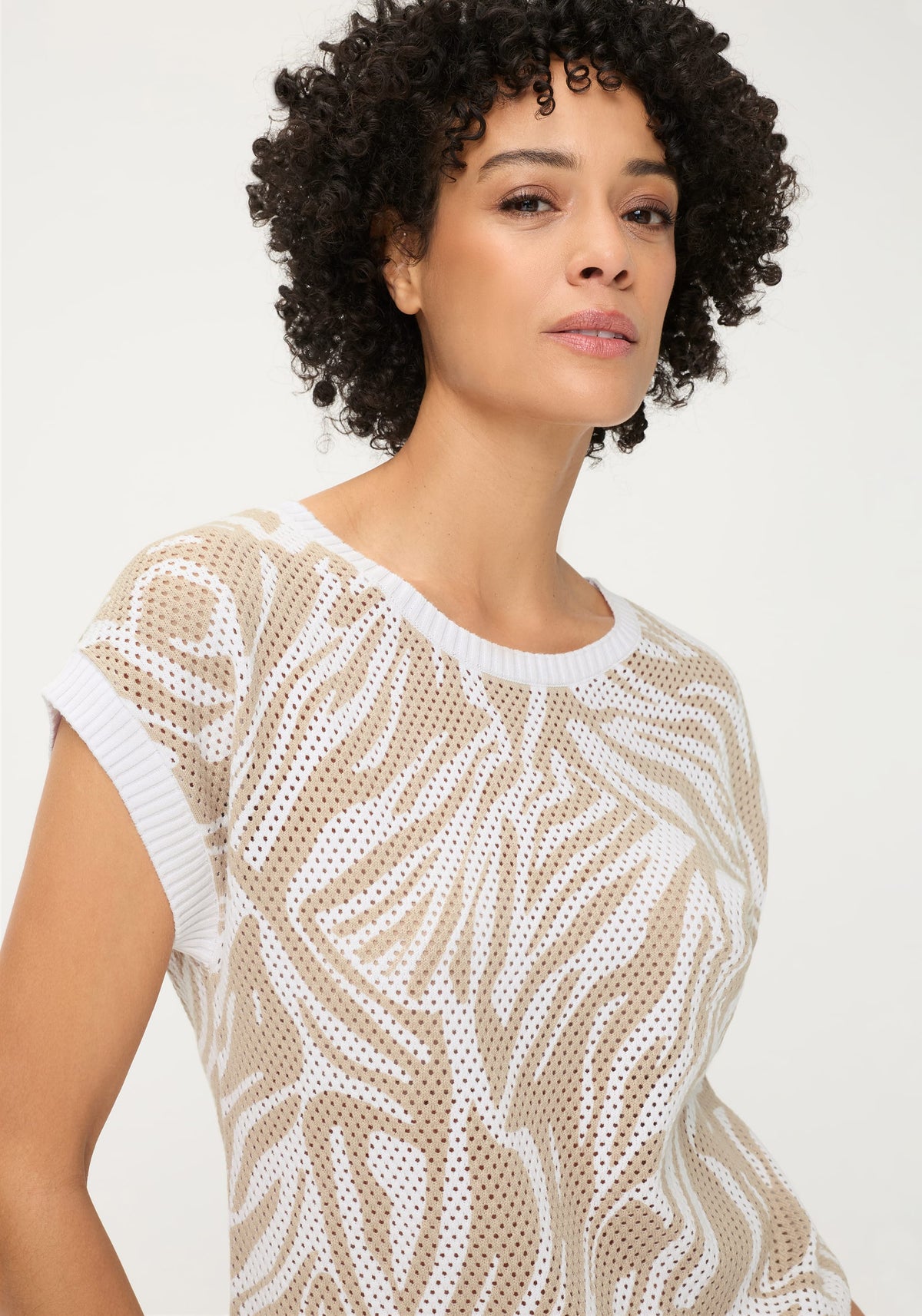 Ajour Knit Neo Zebra Sweater