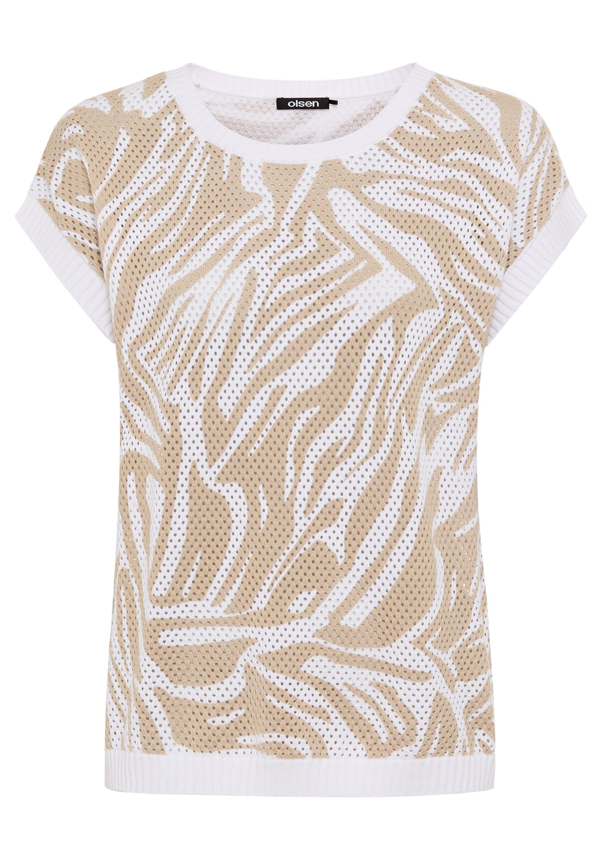Ajour Knit Neo Zebra Sweater