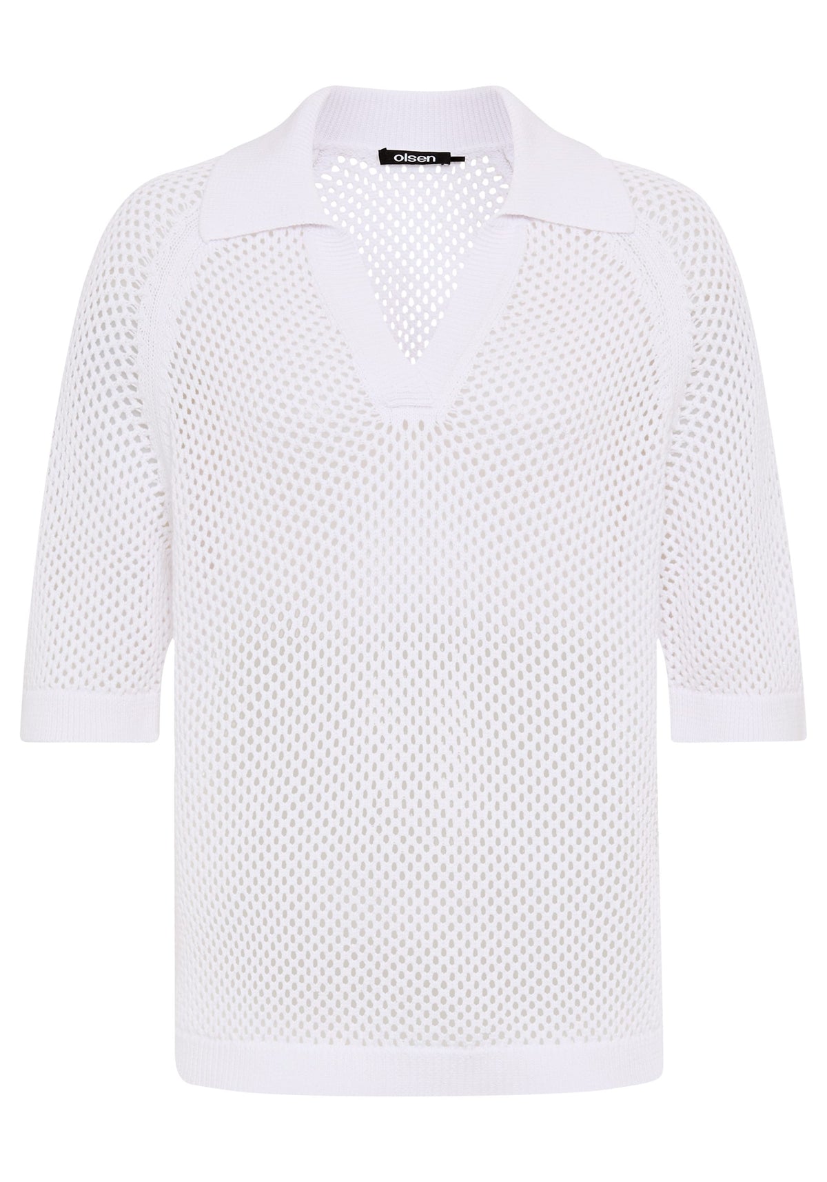 Polo en maille ajourée