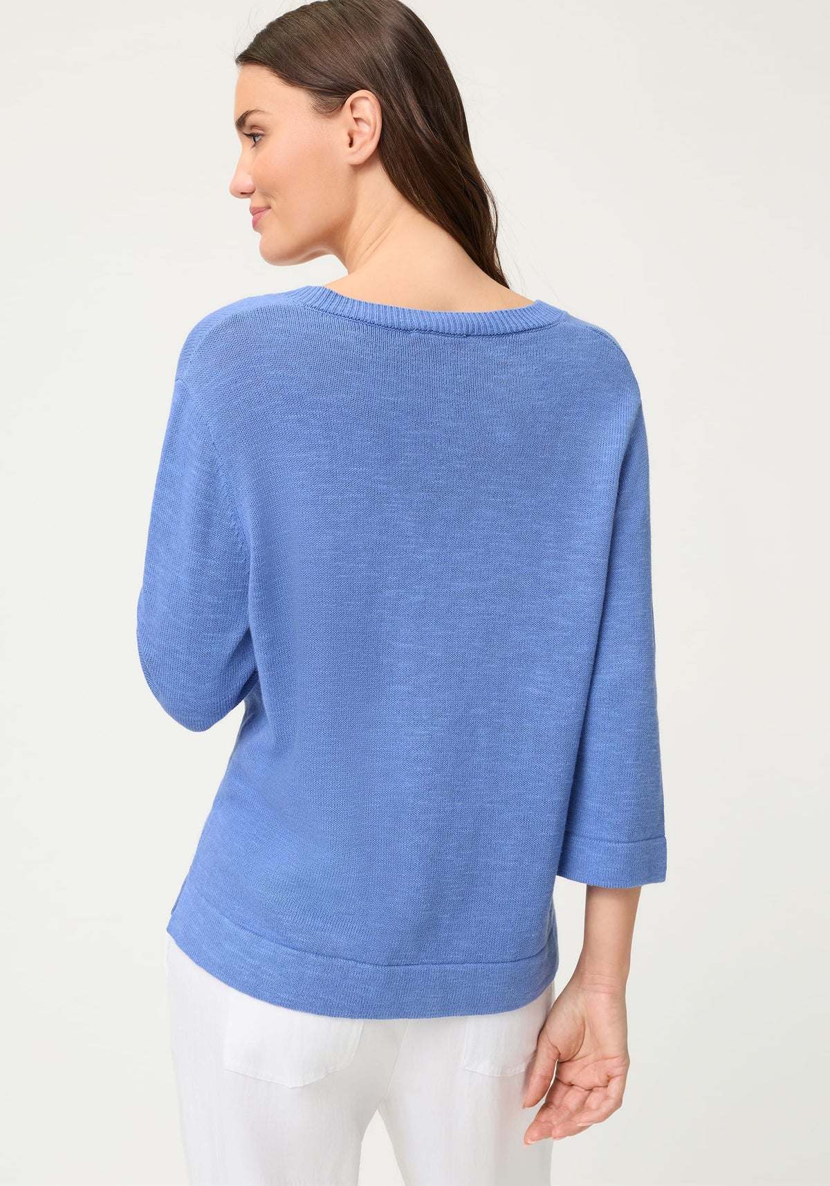 Solid V-Neck Sweater