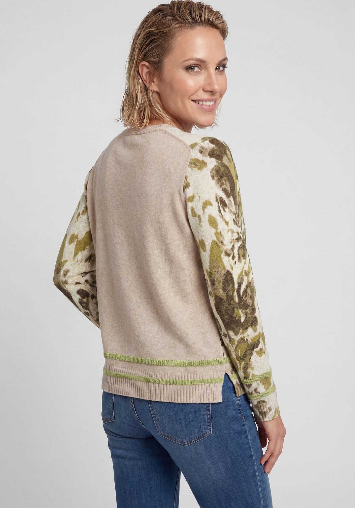 Abstract Floral Sweater