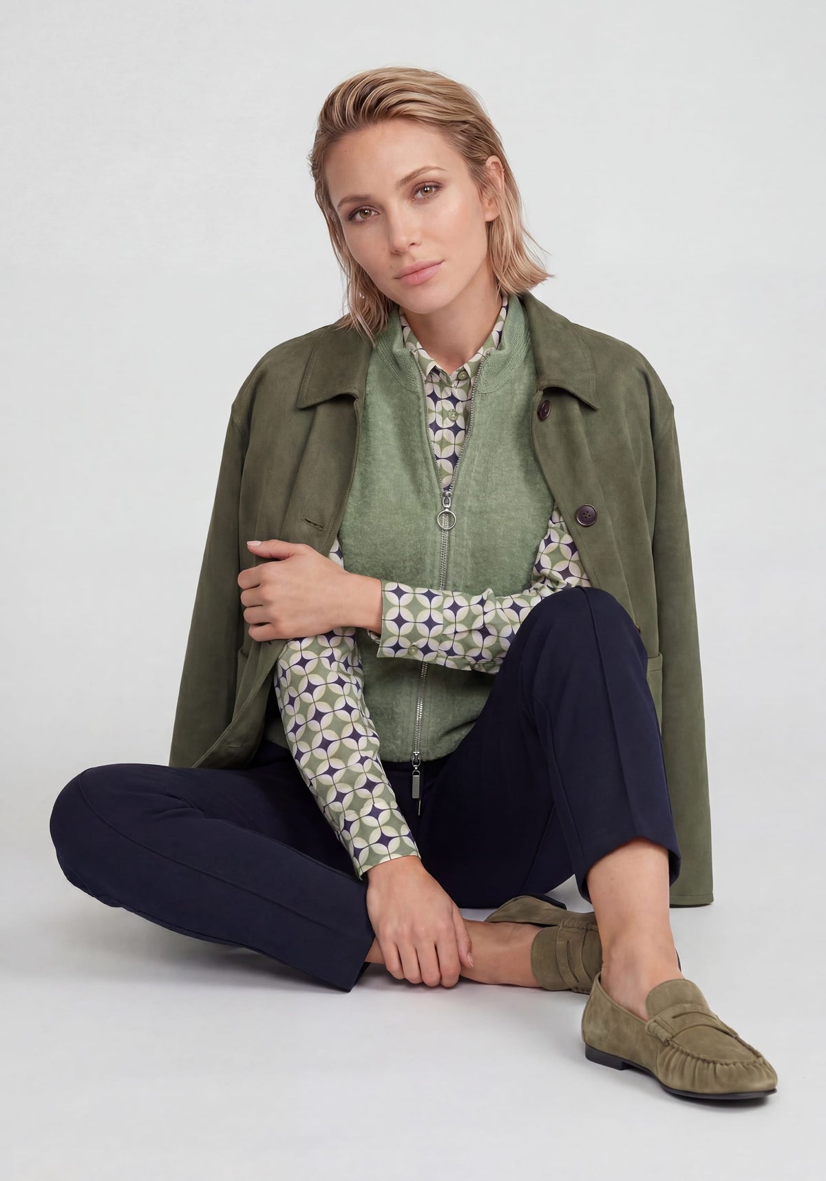 Bouclé Knit Zip Front Vest