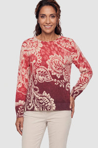 Pull à motif Paisley