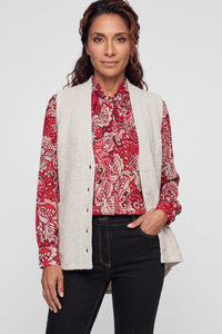 Gilet en maille bouclée