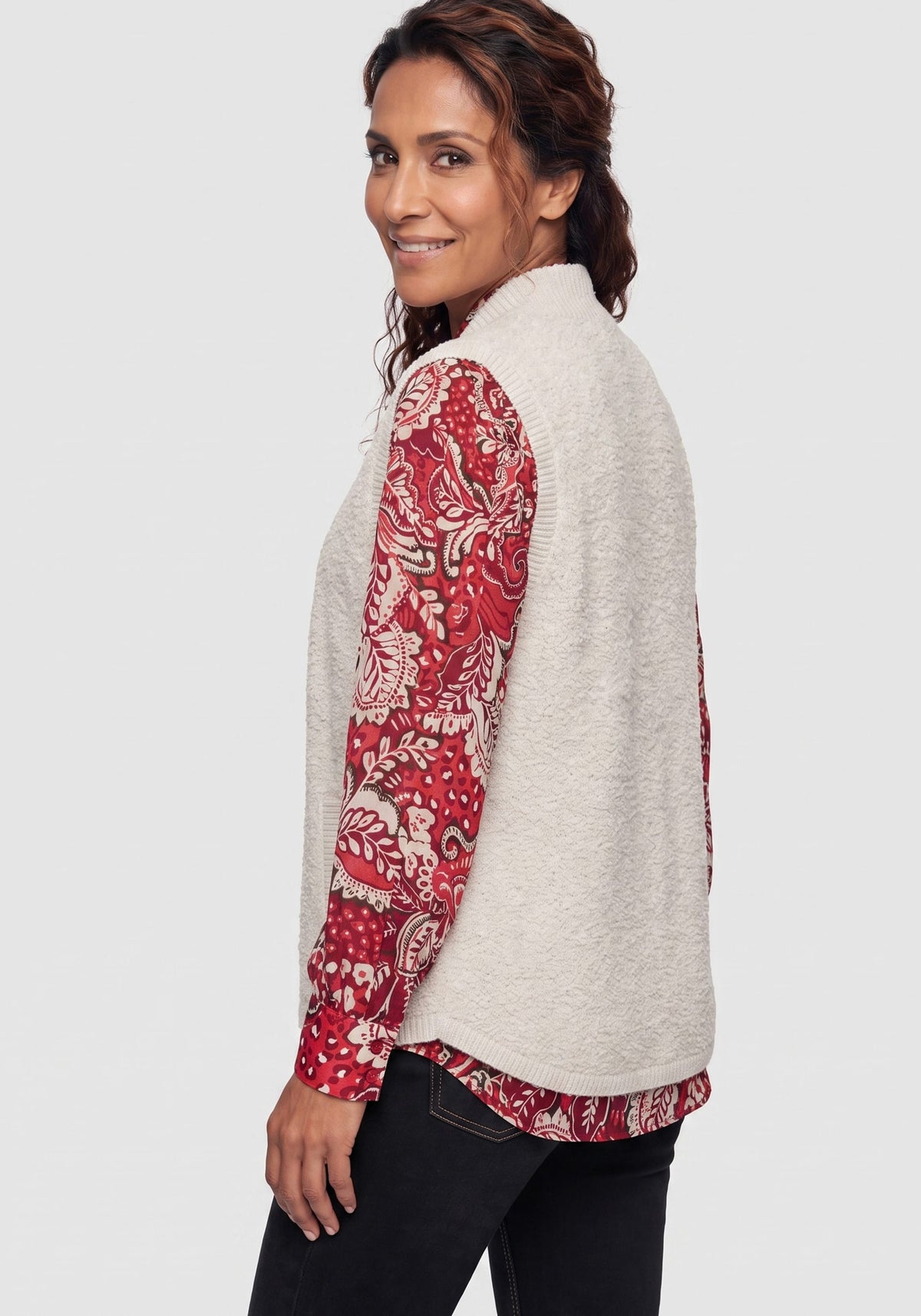 Bouclé Knit Vest