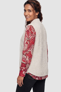 Gilet en maille bouclée