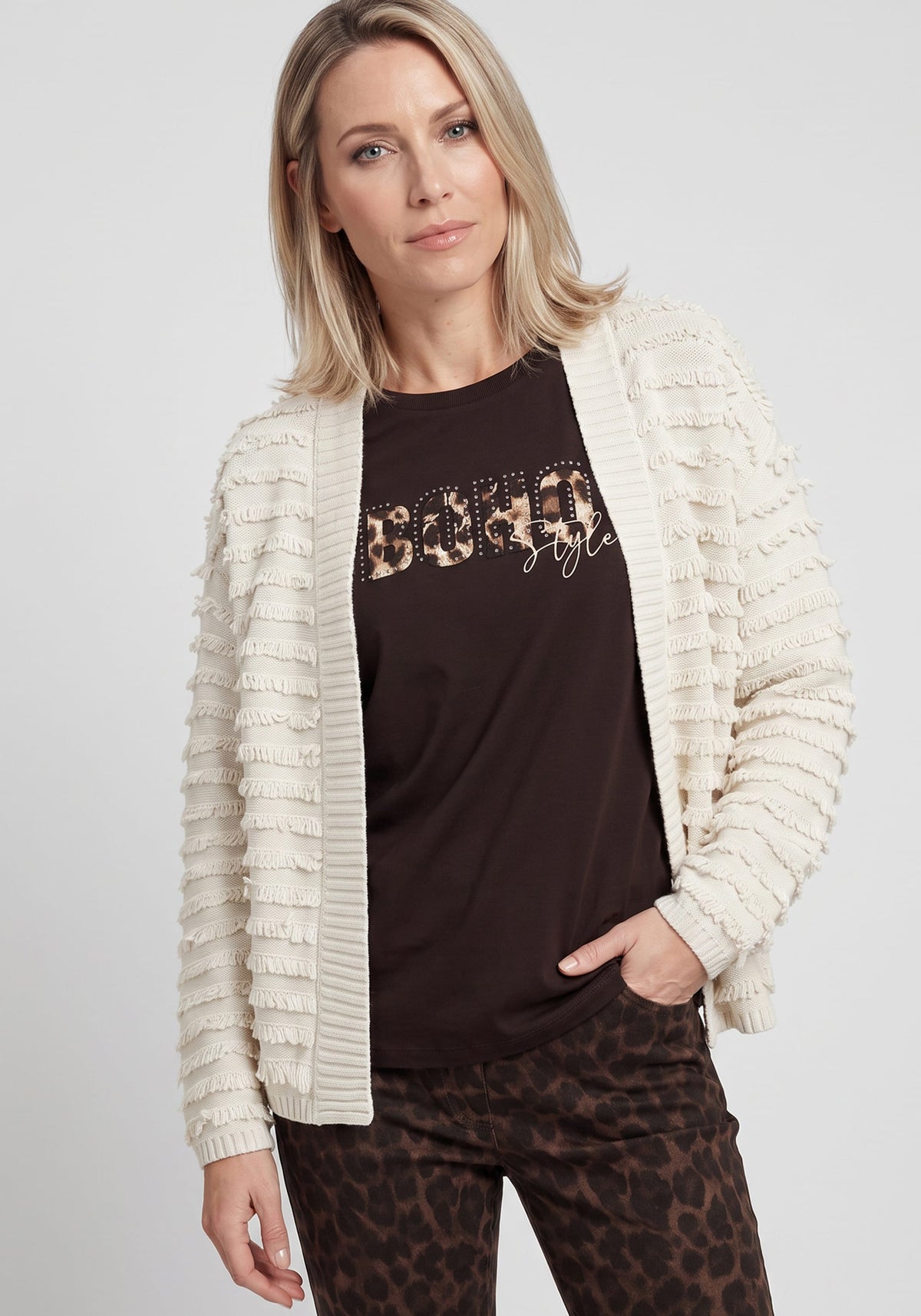 Fringe Knit Cardigan
